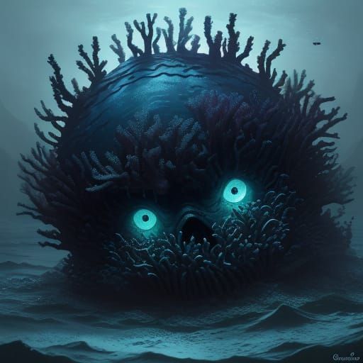 Dark Fantasy Horror: Nemo's Menacing Gaze in Greg Rutkowski ...