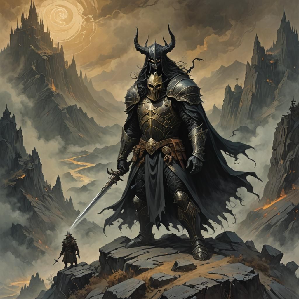 Mad Knight and Evil Wizard on Misty Peak