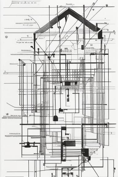 Abstract Graphic Score Inspired by Cave Paintings