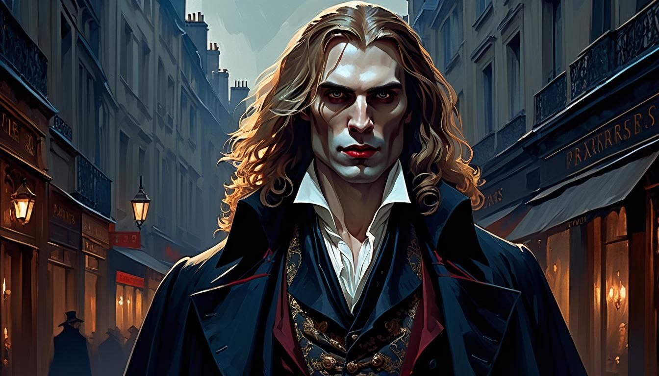 Vampire Lestat Portrait in Maximalist Paris Drama