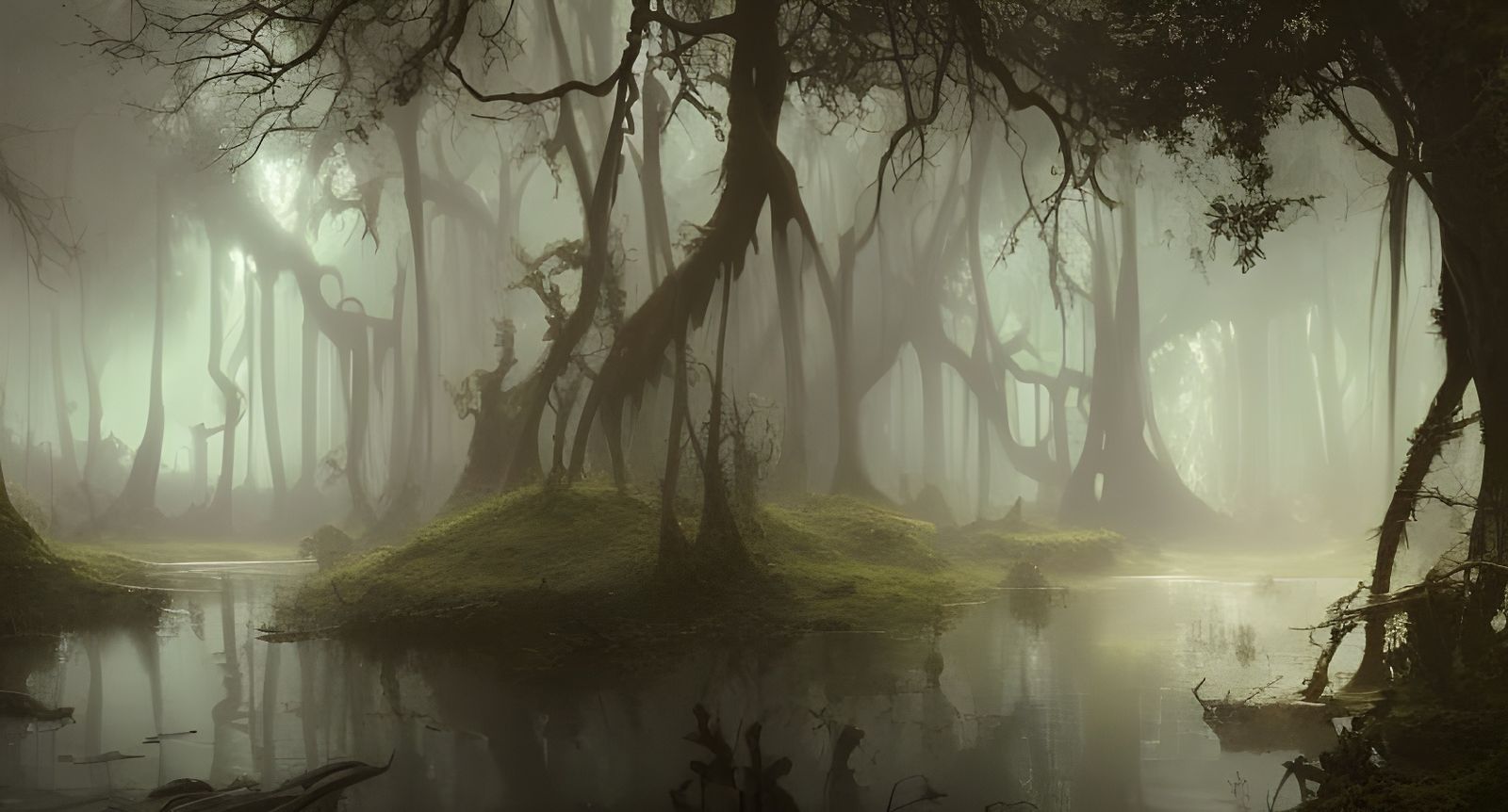 Eerie Fantasy Swamps: A Matte Painting