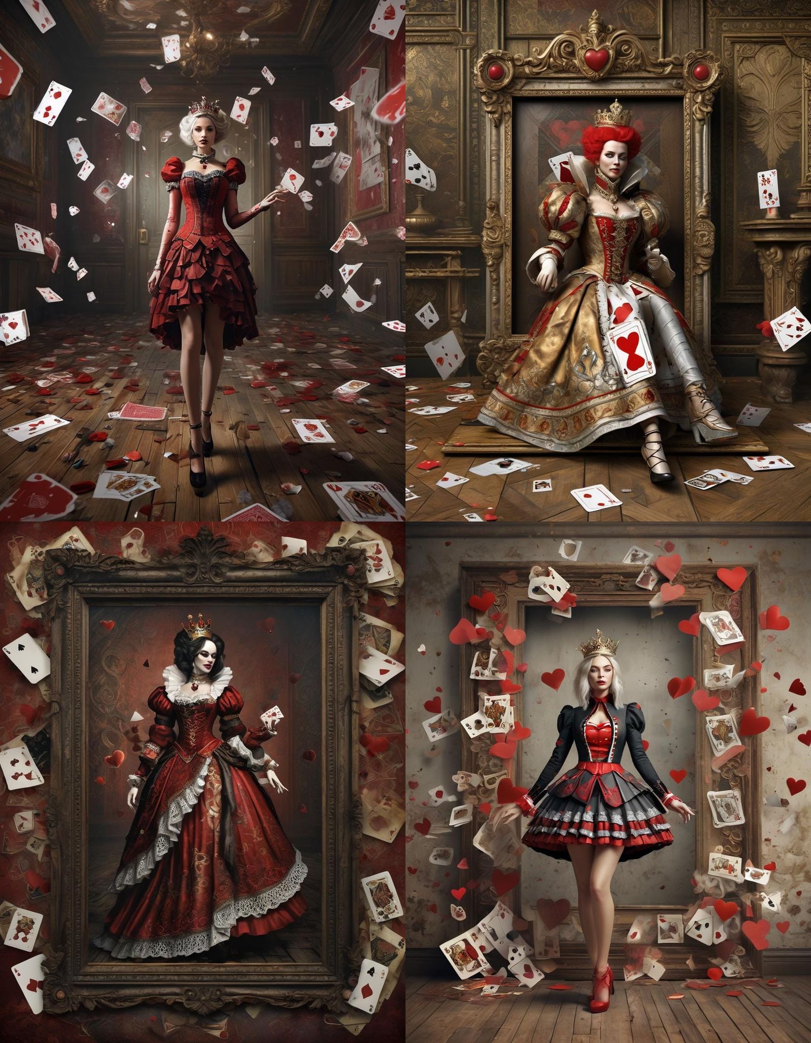 Queen of Hearts Steps Out: A Surreal Digital Artwork