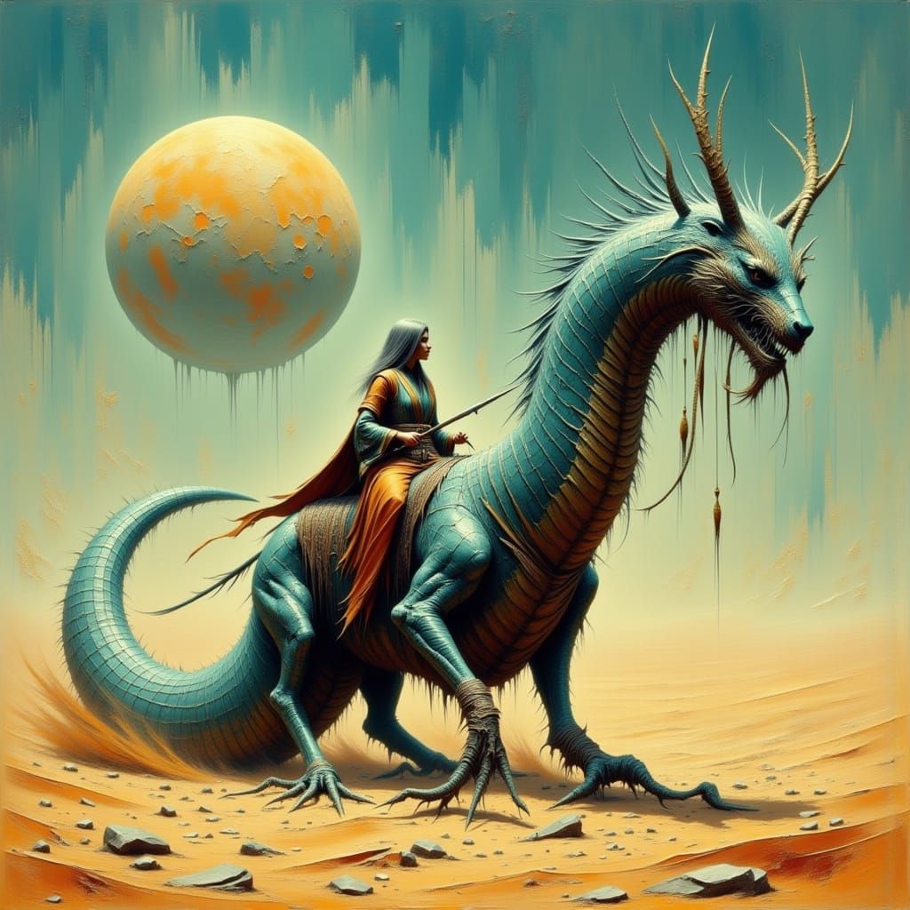 Giant Desert Worm Rider