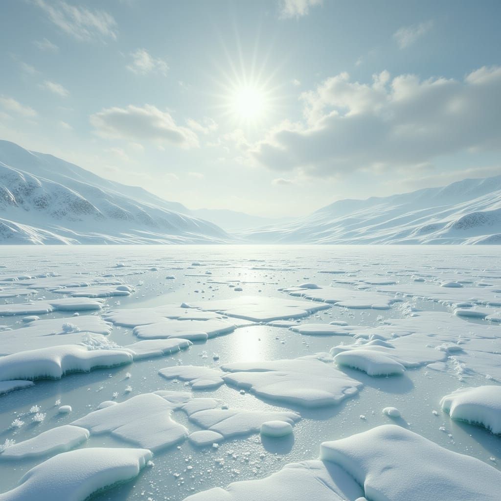 Antarctic Ice and Snow in Majestic Naturalism Style