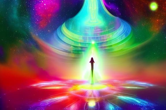 Mystic Cosmic Portal with Vibrant Energy in 8k