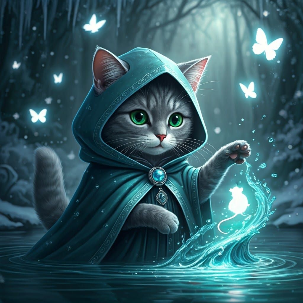 Kitty mage conjuring