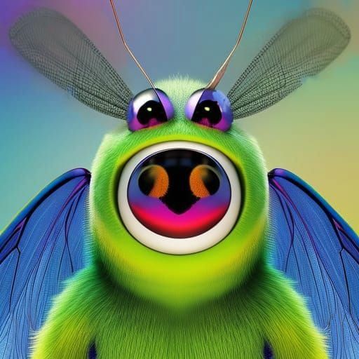 Whimsical Curly Bug Antenna Close-Up