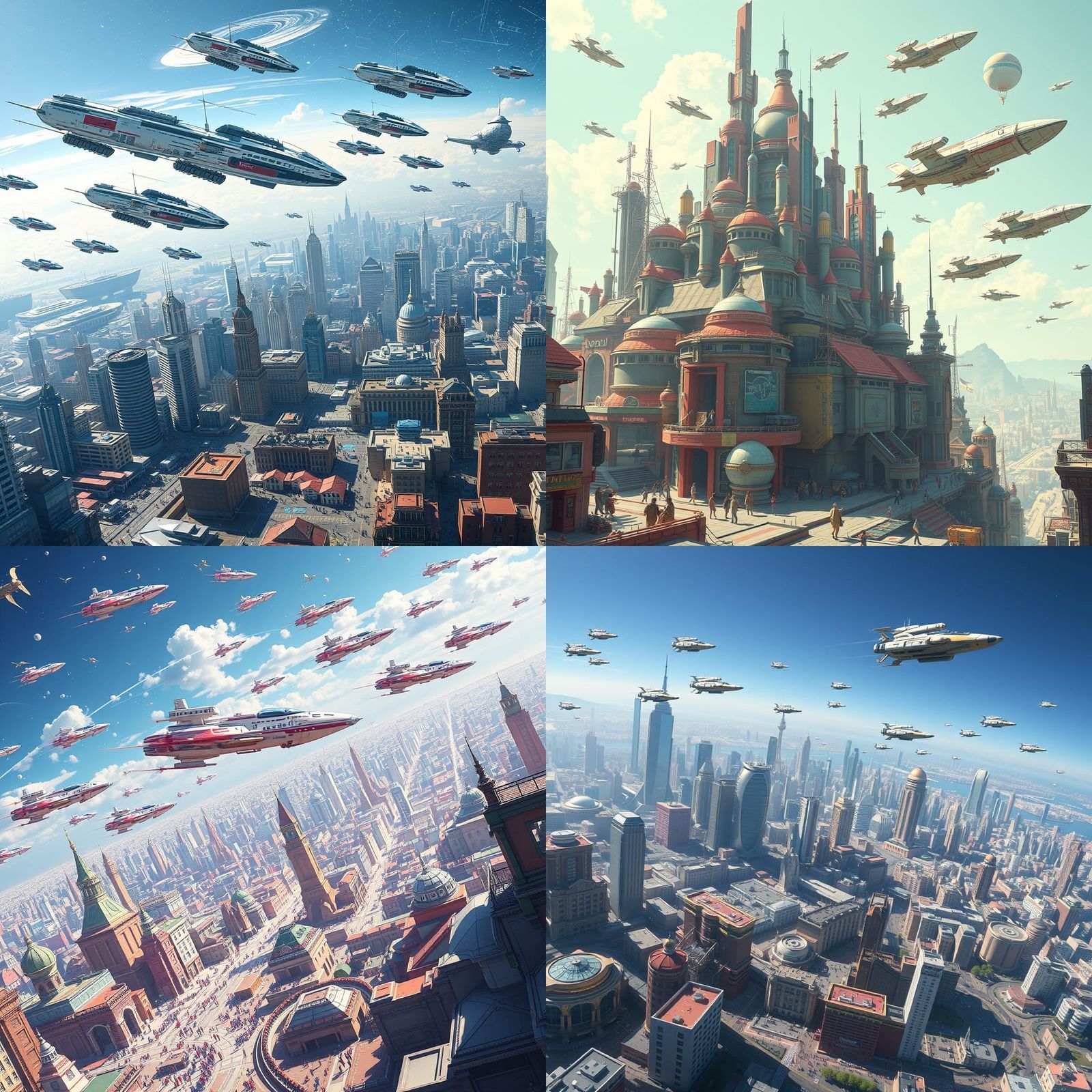 Cosmic Metropolis in Vibrant Colors