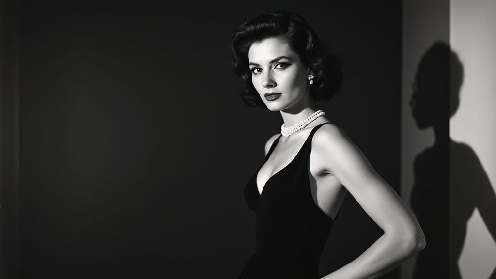 Sultry Model Photographed in 1960s Glamorous Retro Style