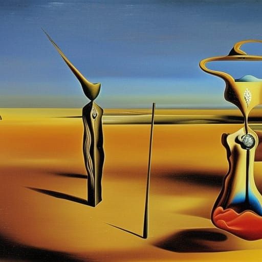 Surreal Gaza Landscape in Style of Salvador Dali