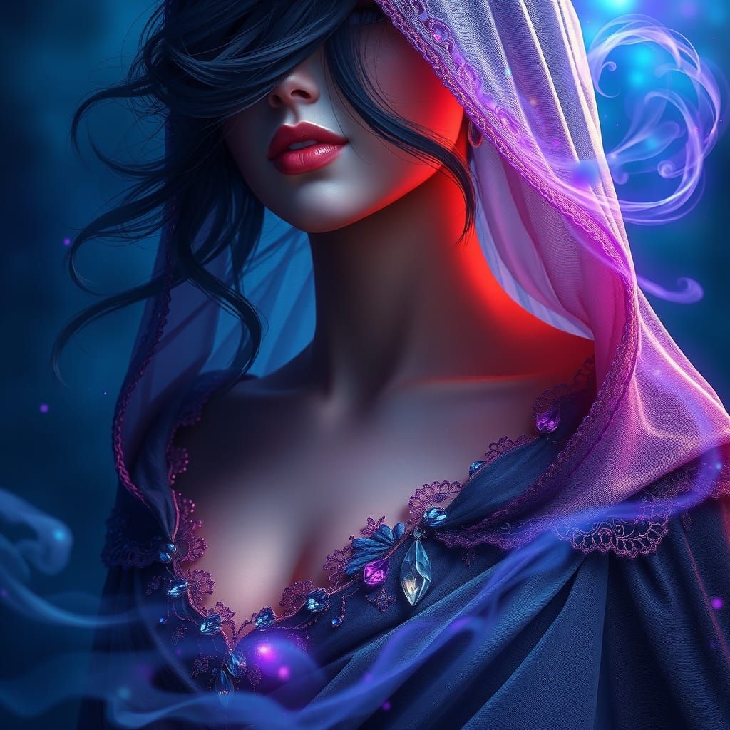 Mystical Woman in Ethereal Glow