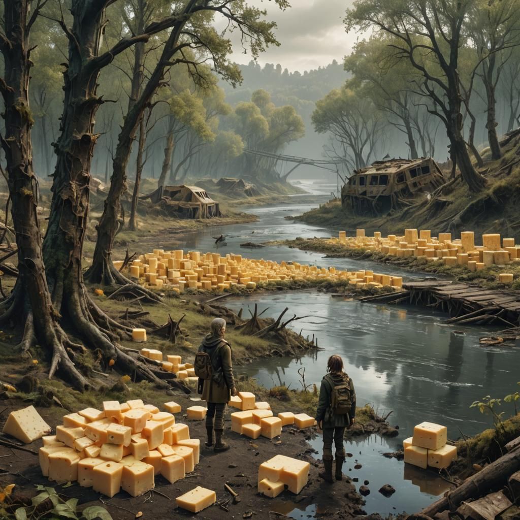 Cheese Woman in Post-Apocalyptic Forest