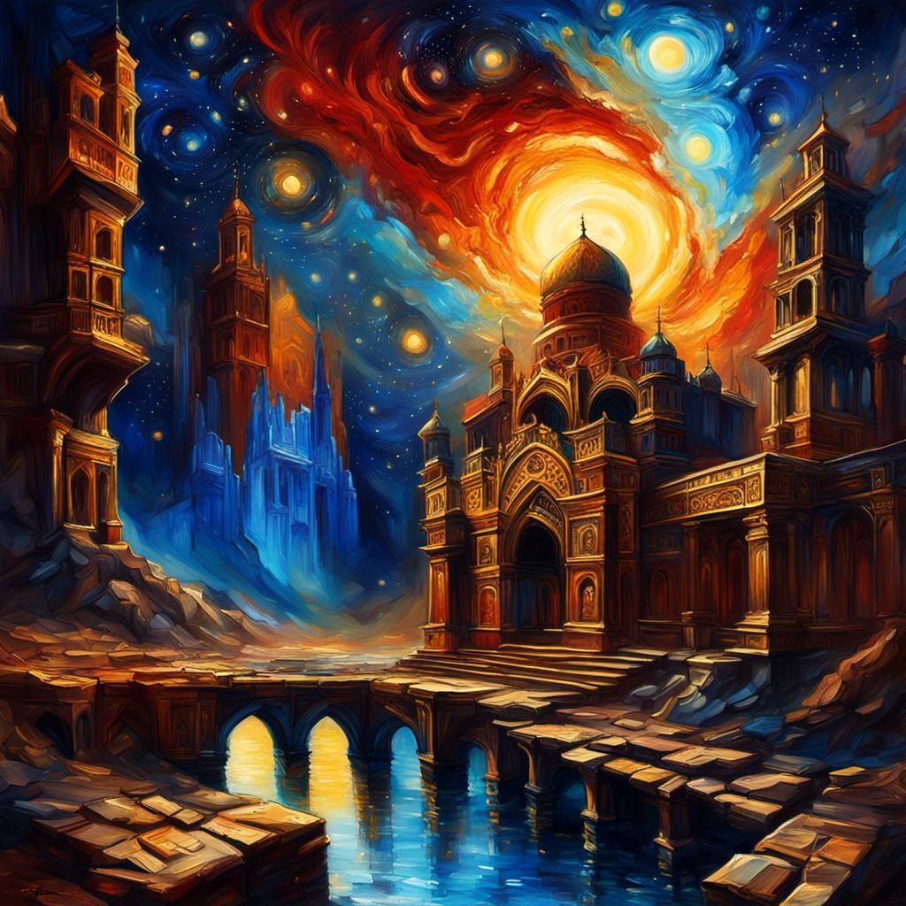 Bagdad Golden Age: Renaissance Oil Painting