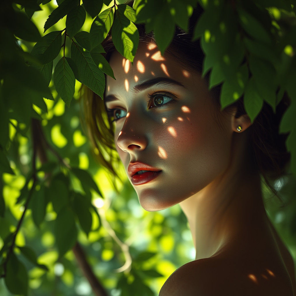 Ethereal Woman in Sunlight: A Fantasy Matte Painting