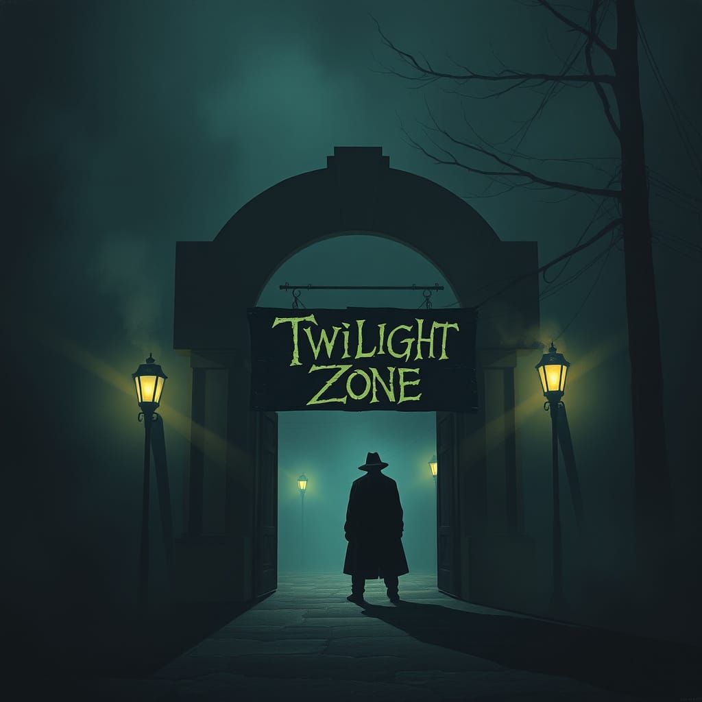 Mysterious Figure Stands at the Threshold of the Twilight Zo...