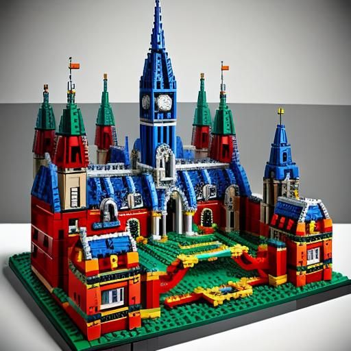 AI-Generated Lego World Landscape