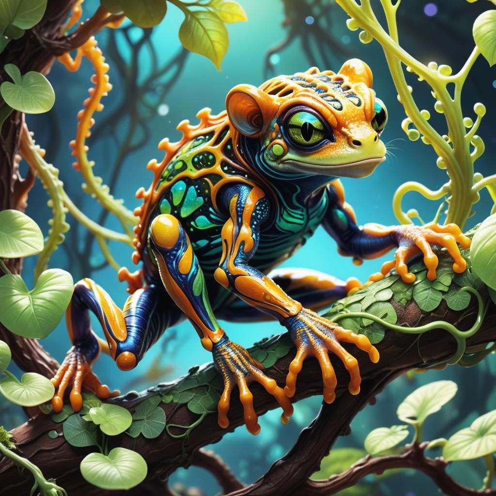 Alien Wildlife Discovery on Exoplanet: Concept Art