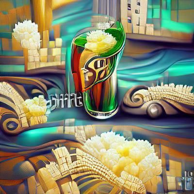 Sprite in Art Deco Digital Illustration