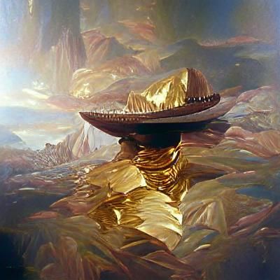 El Dorado: Golden City in Oil Painting Style