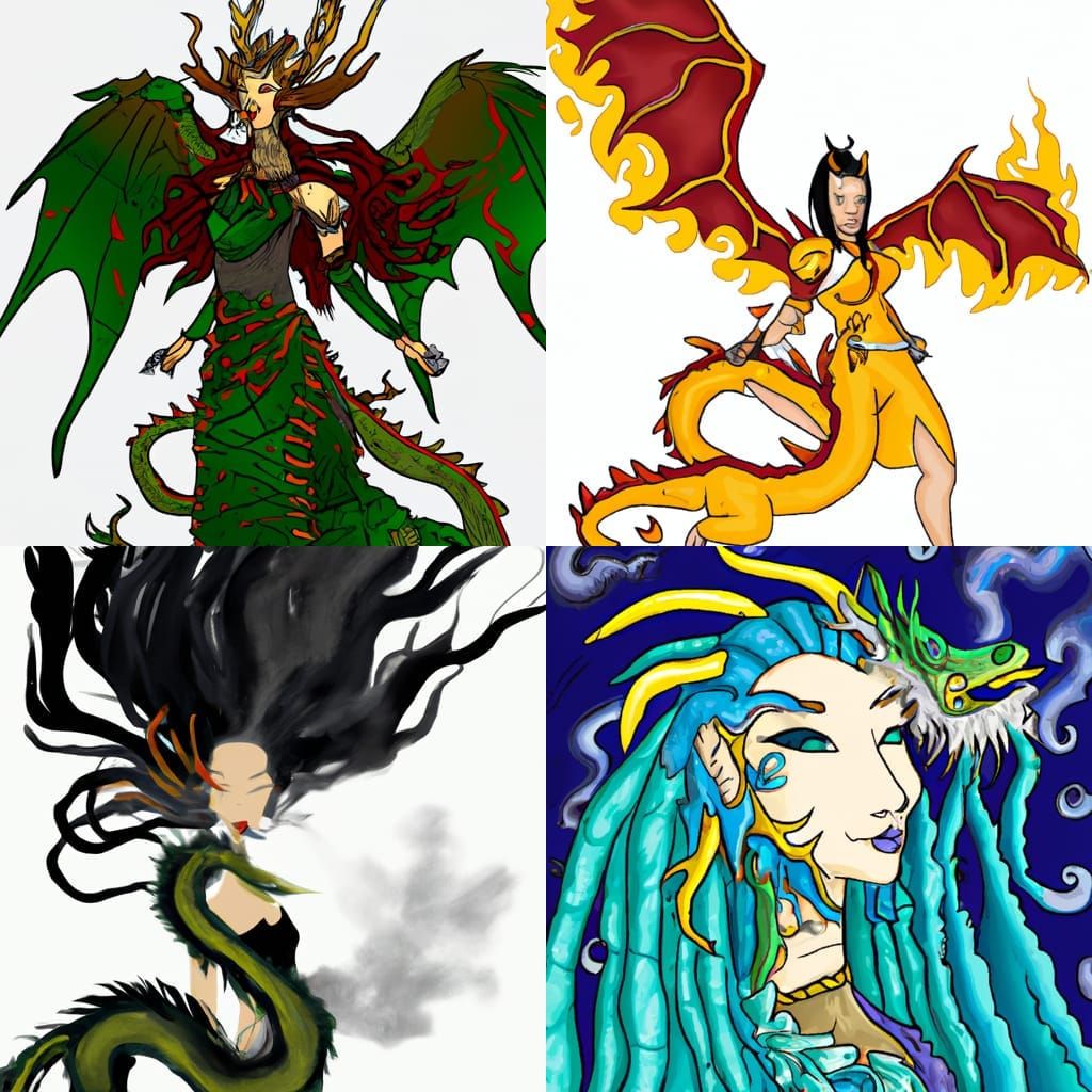 Elegant and Beautiful Dragon Woman