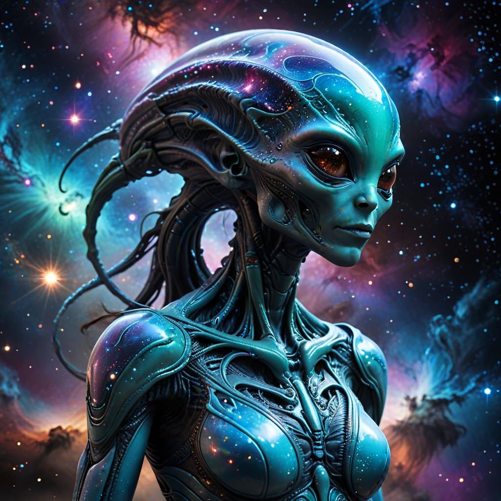 Majestic Alien Galaxy in Celestial Splendor