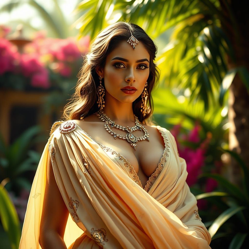 Elegant Regal Portrait in Cinematic Grandeur