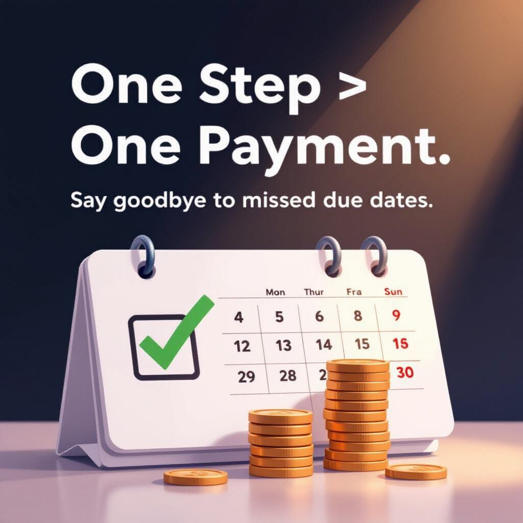 Minimalist Calendar Payment Icon with Coins