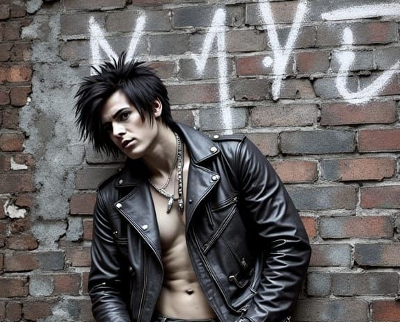 Retro Punk Rocker in Liverpool, England