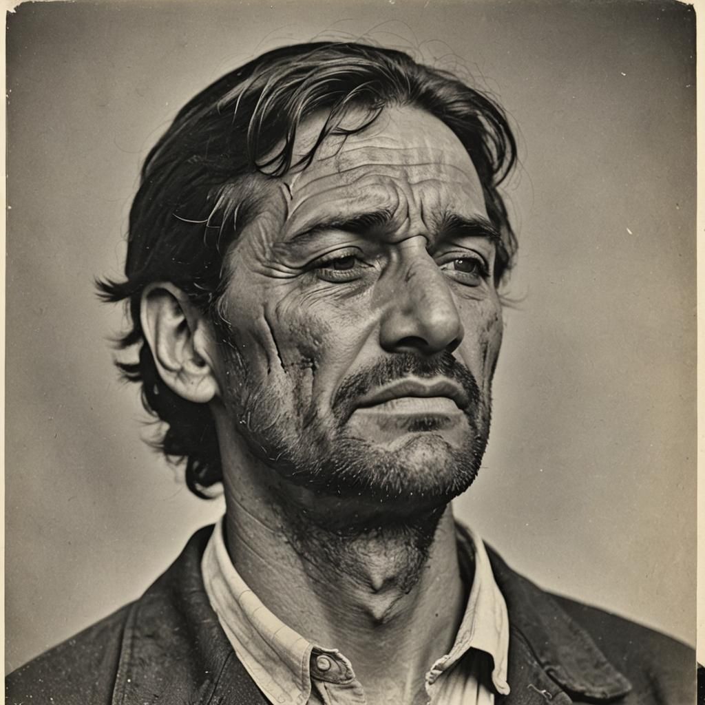 Man Expressing Intense Pain