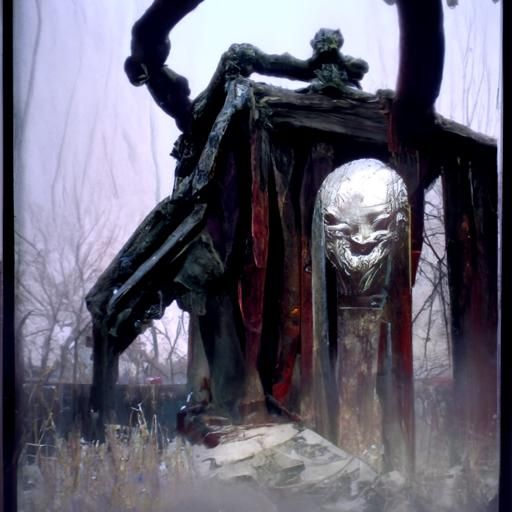 Sinister Ancient Statue by Greg Rutkowski