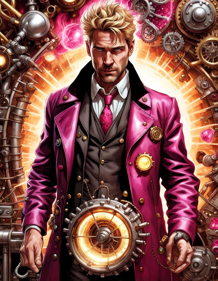 Fantasy AI Art, Portrait, Man, Steampunk