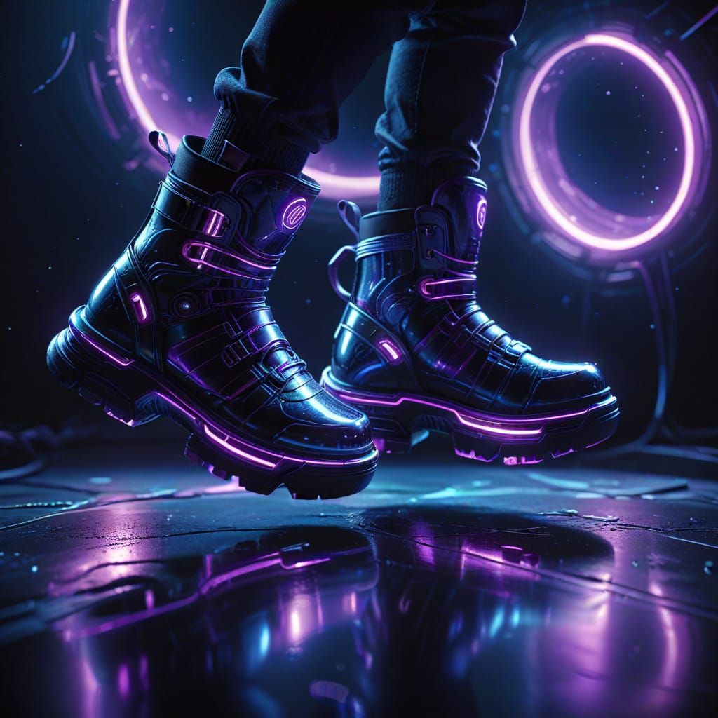 Futuristic Anti-Gravity Moon Boots Concept Art