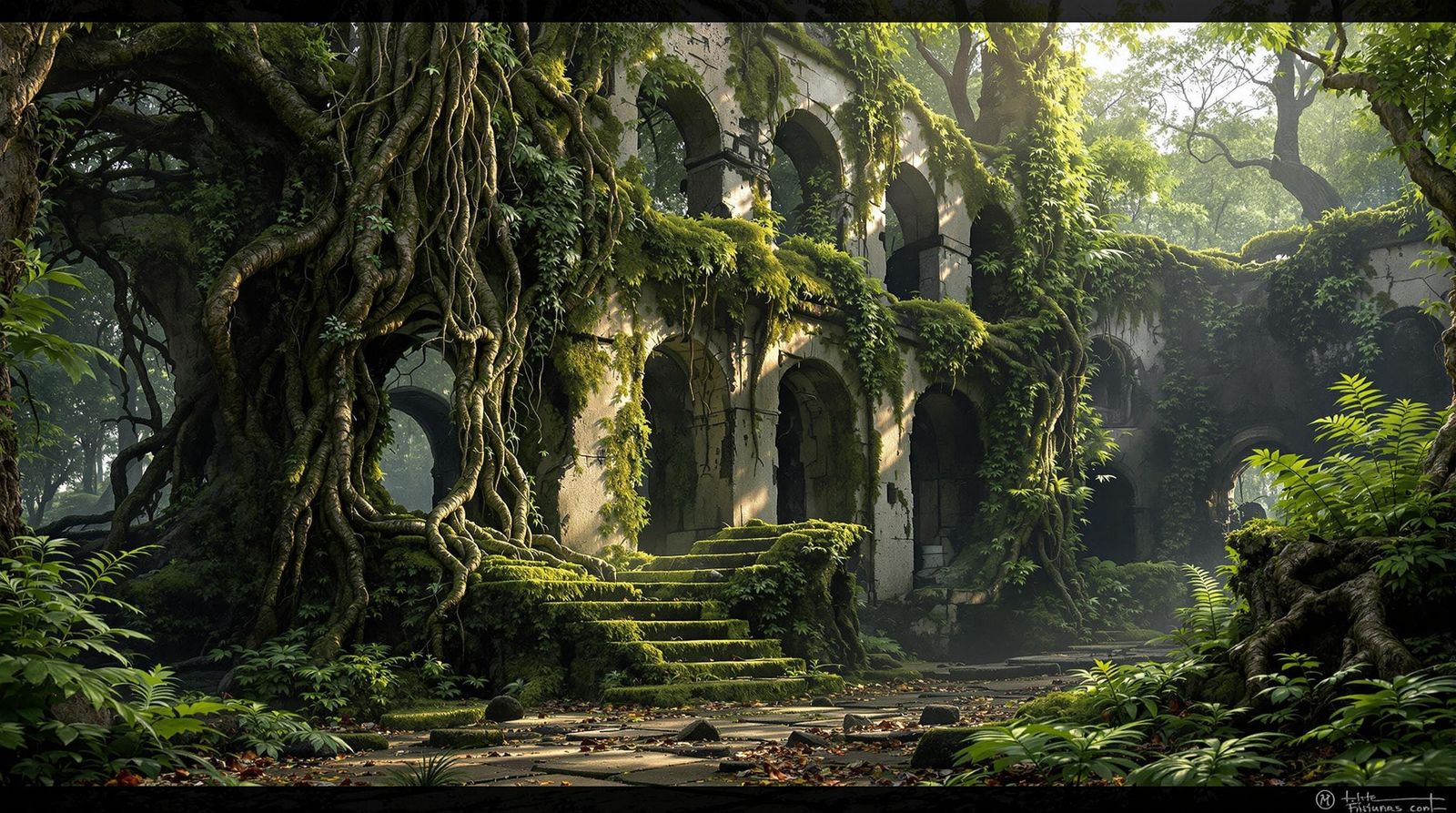 Decaying Water Pump Station in Lush Forest