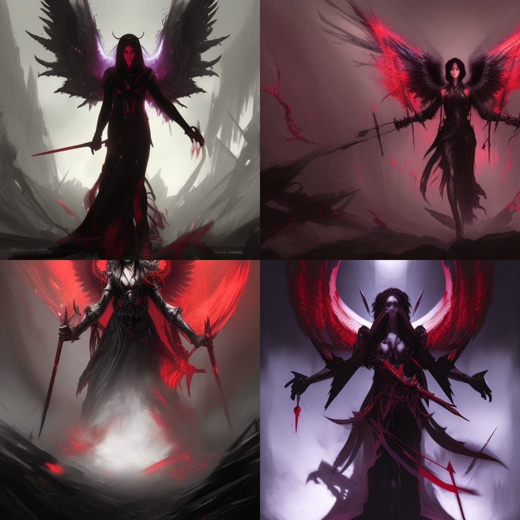 Angel of Death and Demon King in Dark Fantasy