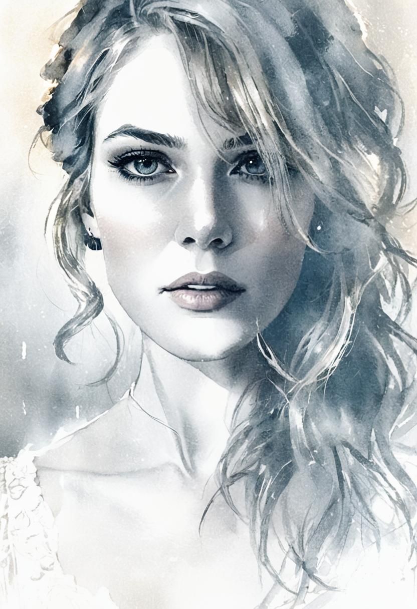 Elegant Woman in Luxurious Vintage Film Still