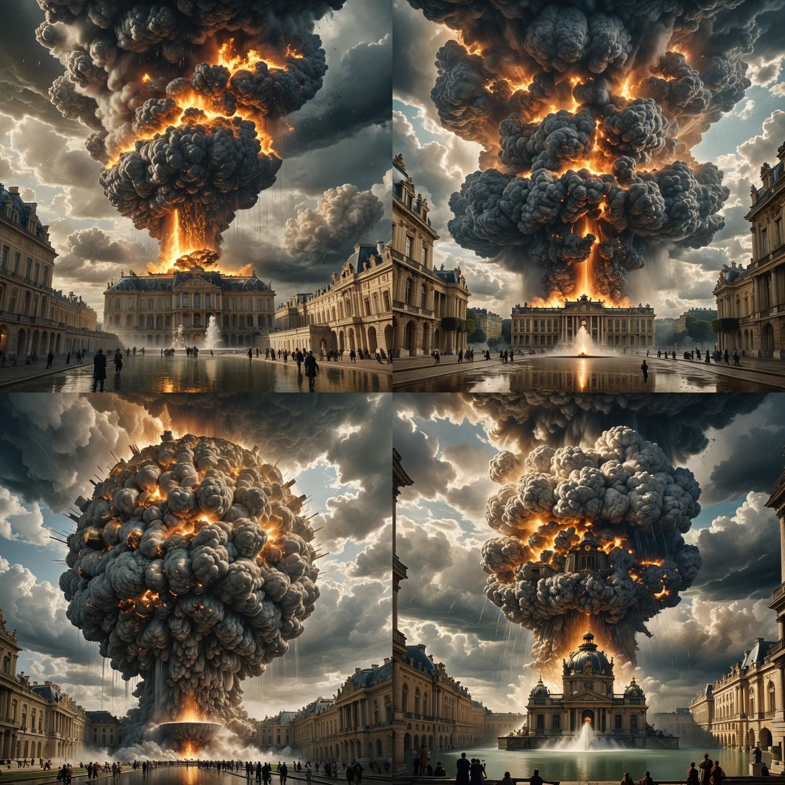 Raindrop on Nuclear Explosion at Versailles