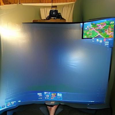 Cyberpunk Gaming Setup with Neon Lighting