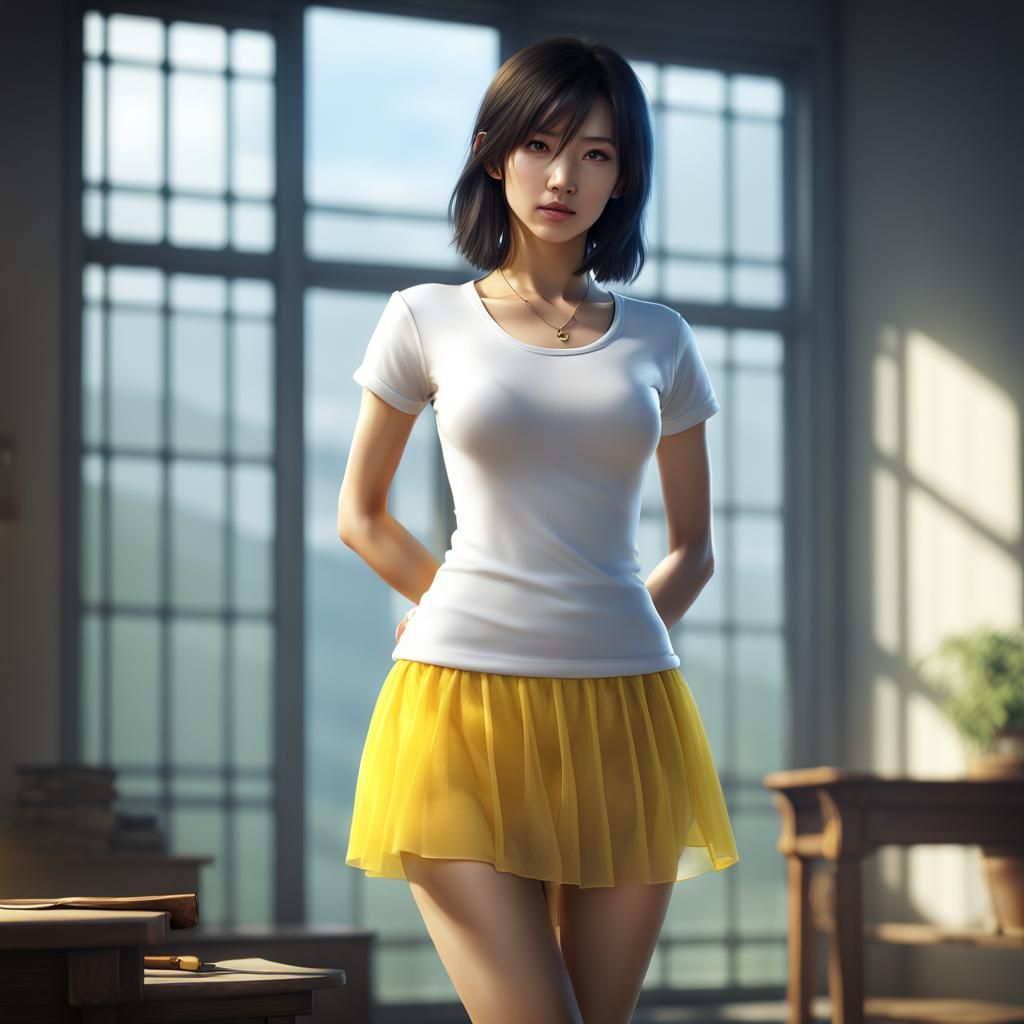 Misato Katsuragi Realistic Full Body Portrait