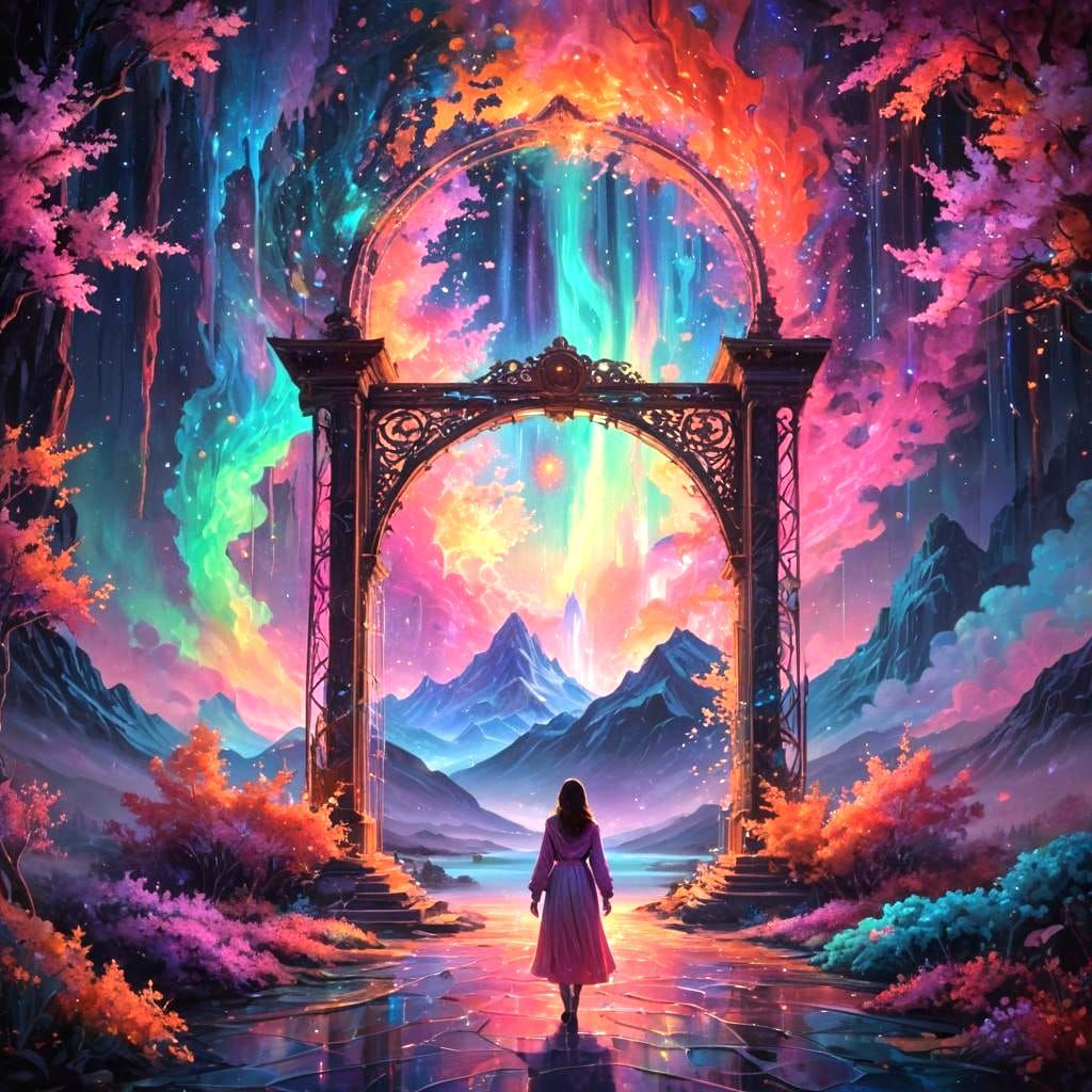 Cyberpunk Shangri-La Mindscape: A Digital Art Vision