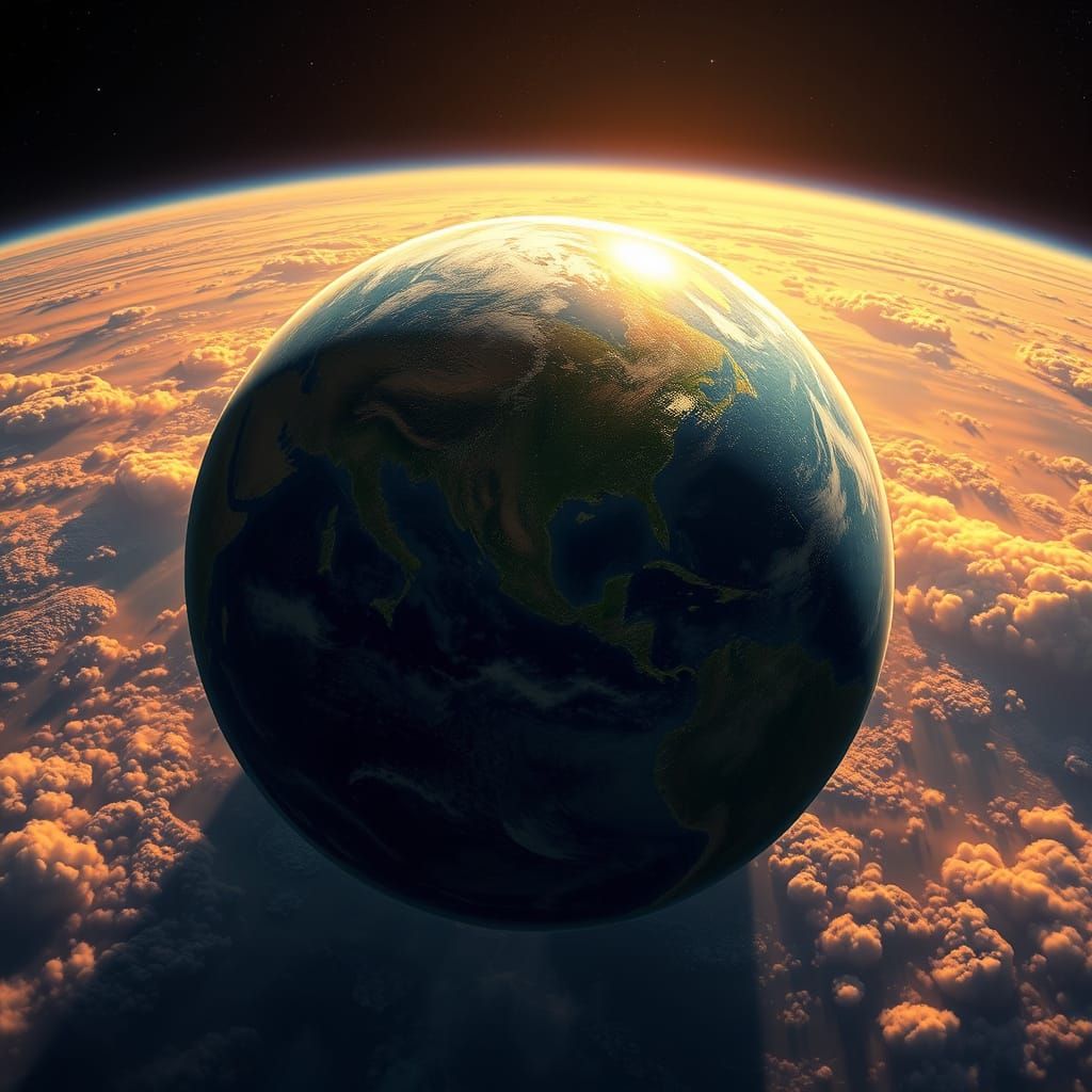 Earth from Space: Hyperrealistic and Ethereal Beauty