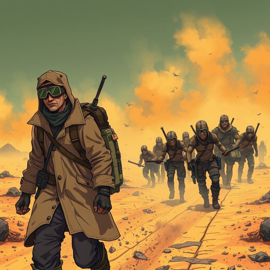 Radiation-Scarred Raiders Confront Post-Apocalyptic Caravan...