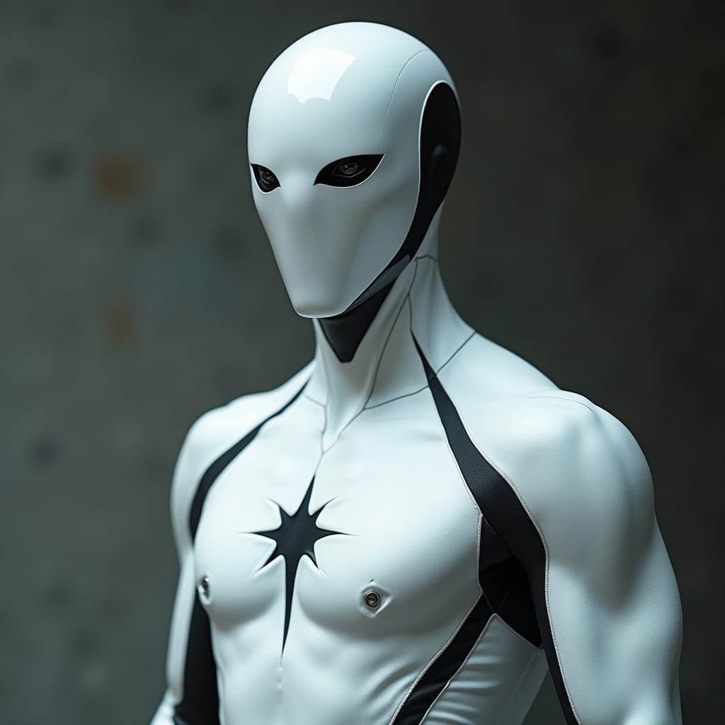 Confident Cosmonaut in Starburst-Inspired Bodysuit