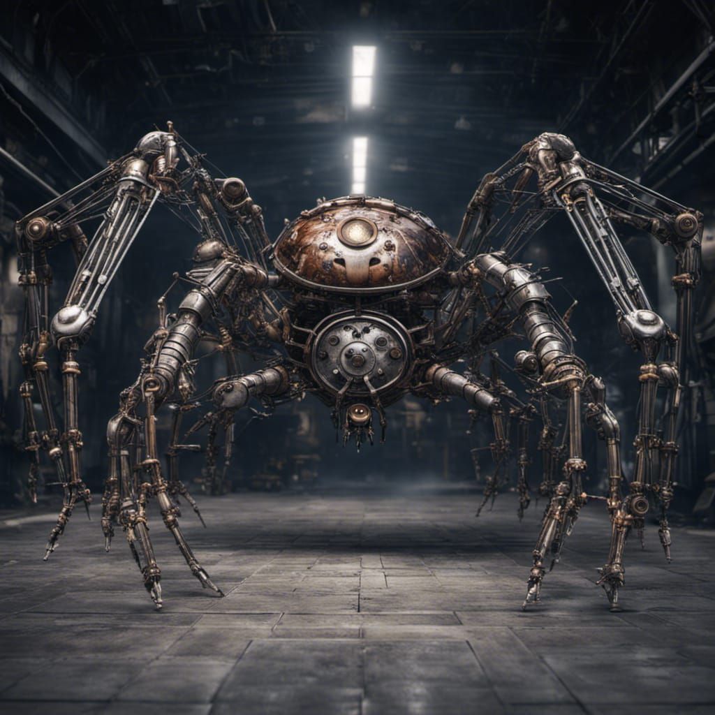 Steam punk spider mech