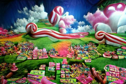 Colorful Candyland Scene