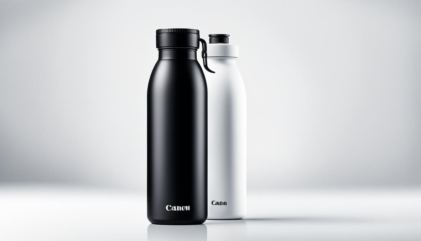Minimalist Black Water Bottle Vector Graphic