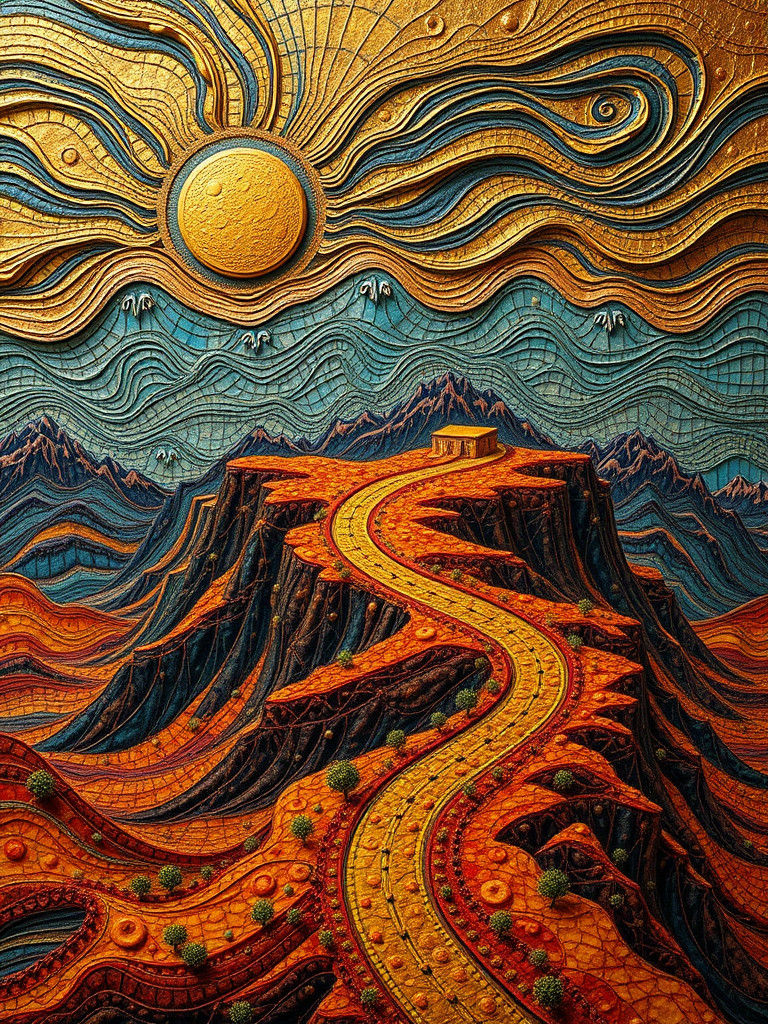 Tsingy Rouge: Long Road in Gel Waves