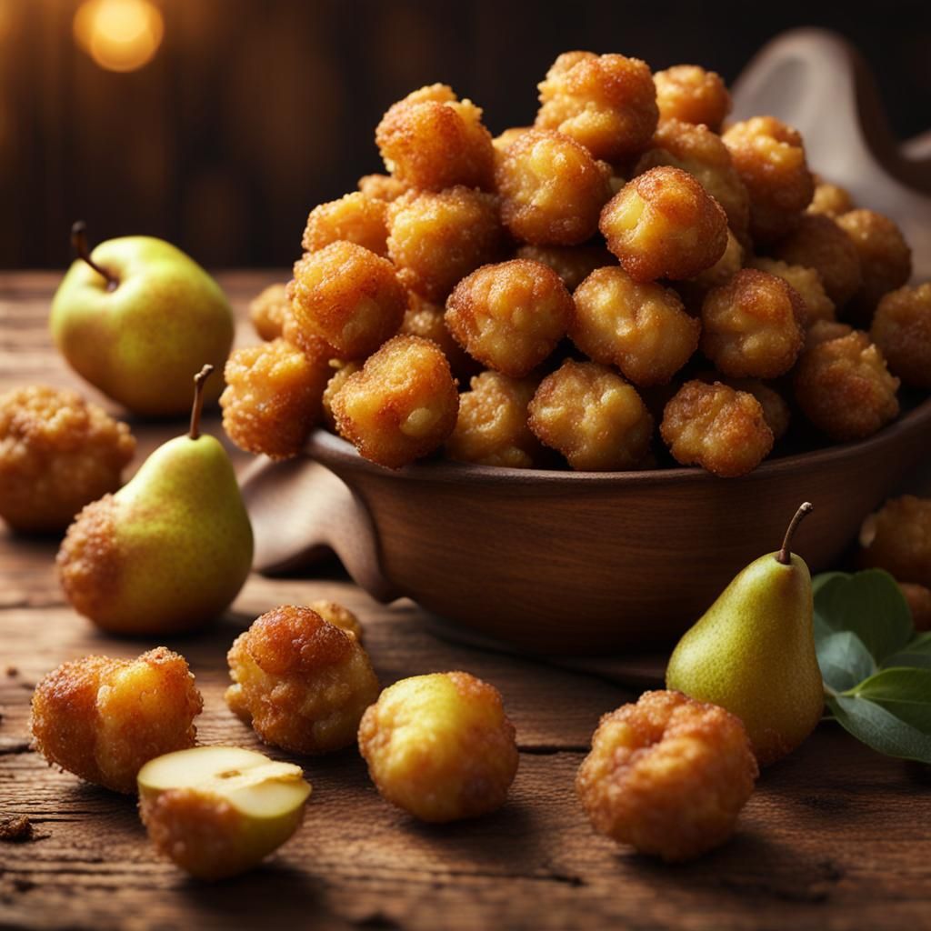 Tater Tots and Pears Still Life in Dutch Masters Style