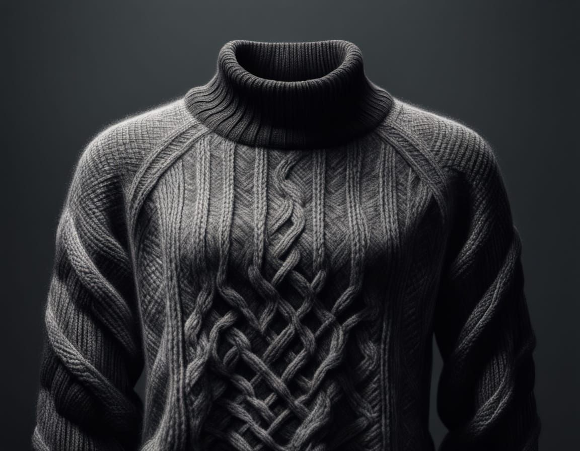 Arm Wearing Sweater Transforms Into Pencil in Graphite Art