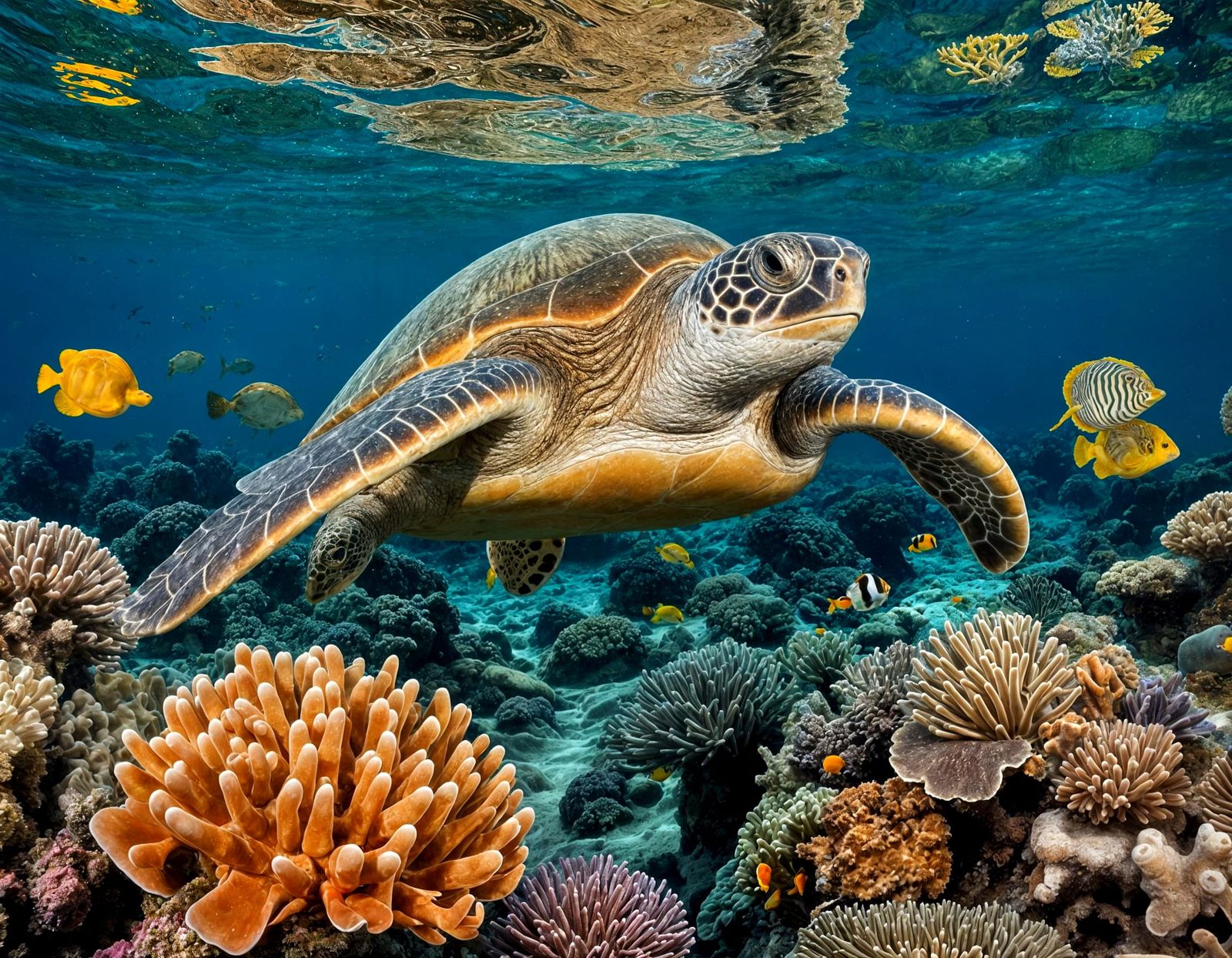 Vibrant Coral Reef Ecosystem in Splendid Marine Life Style