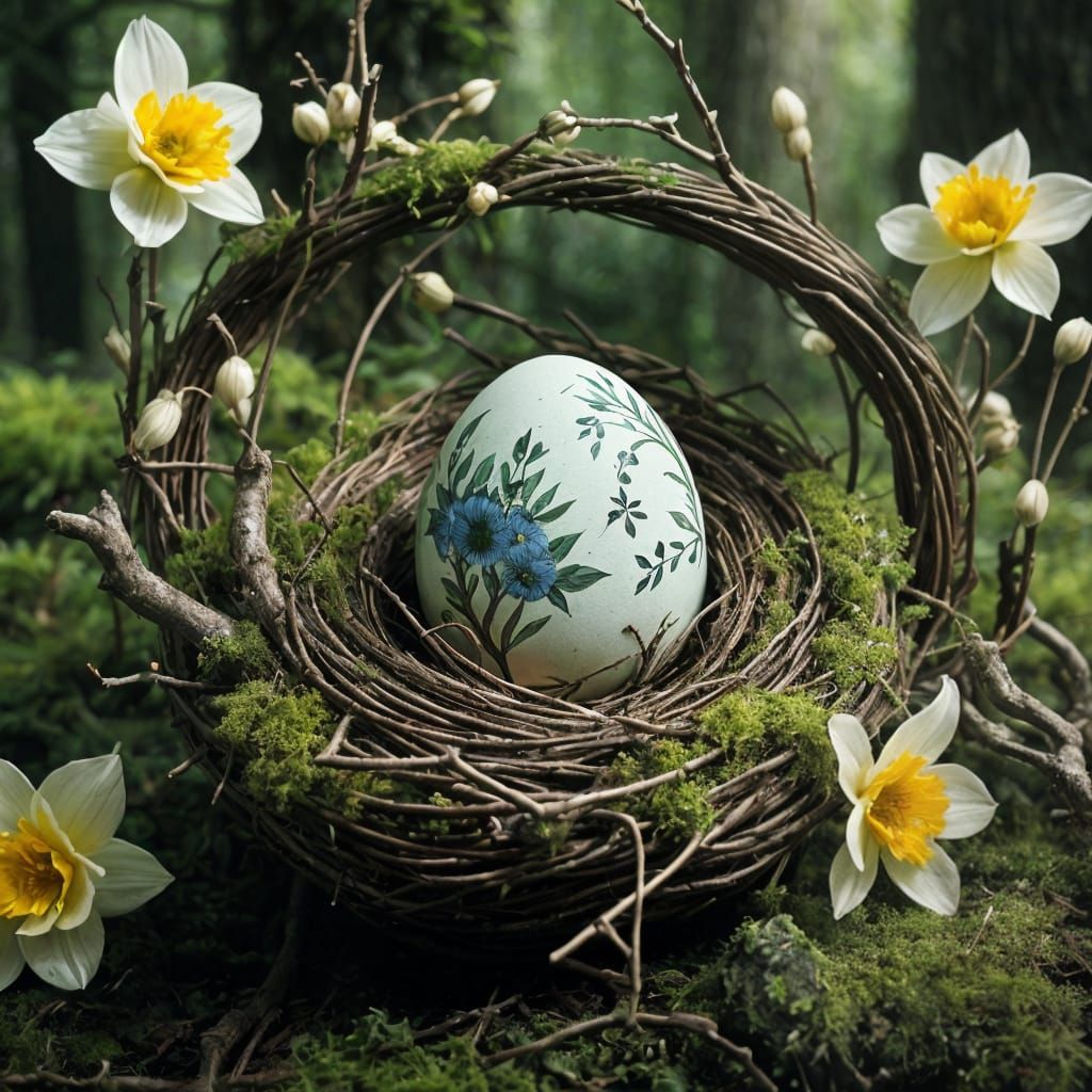 Surreal Forest Easter Egg Masterpiece